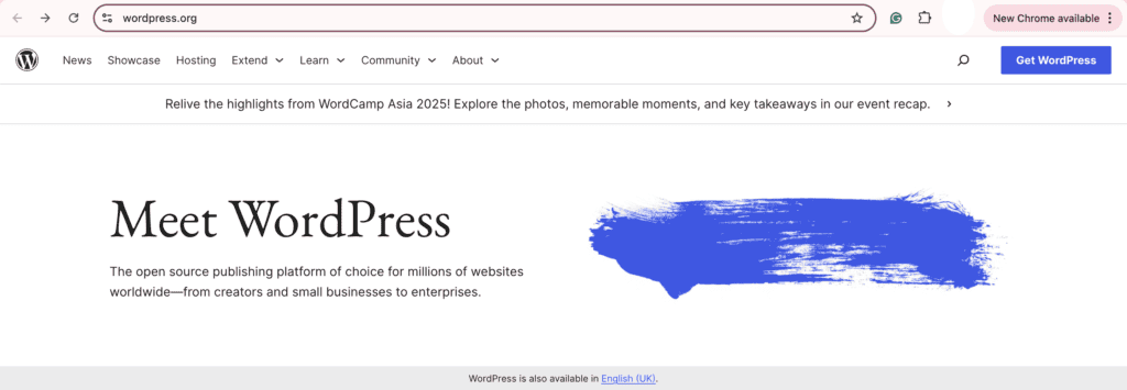 WordPress org website